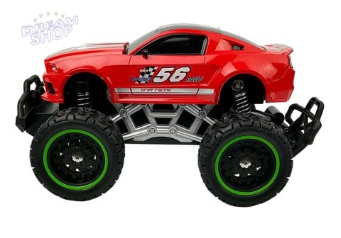 Auto Zdalnie Sterowane R/C 6.5 km/h Wysokie Koła Czerwone Auto Zdalnie Sterowane R/C 6.5 km/h Wysokie Koła Czerwone