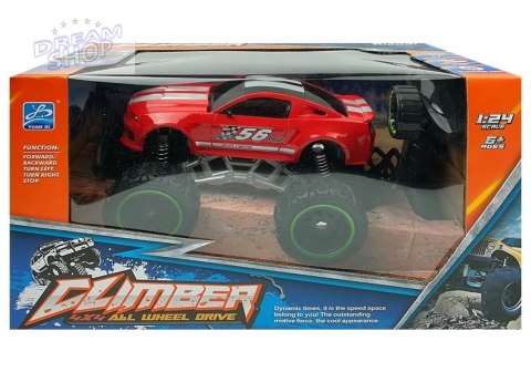 Auto Zdalnie Sterowane R/C 6.5 km/h Wysokie Koła Czerwone Auto Zdalnie Sterowane R/C 6.5 km/h Wysokie Koła Czerwone
