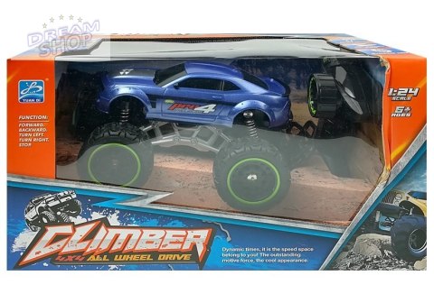 Auto Zdalnie Sterowane R/C 6.5 km/h Wysokie Koła Niebieskie Auto Zdalnie Sterowane R/C 6.5 km/h Wysokie Koła Niebieskie