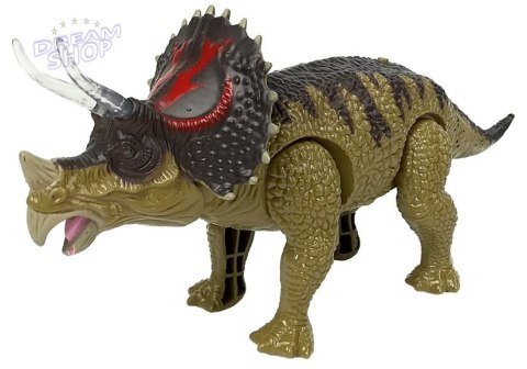 Dinozaur Triceratops Zielony Na Baterie Dinozaur Triceratops Zielony Na Baterie