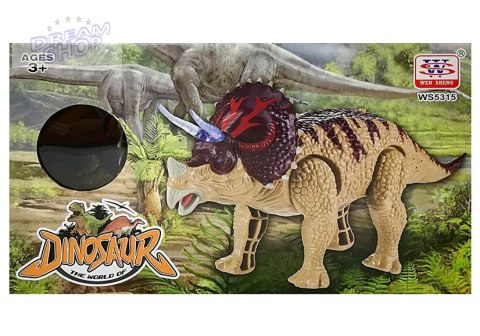 Dinozaur Triceratops Zielony Na Baterie Dinozaur Triceratops Zielony Na Baterie