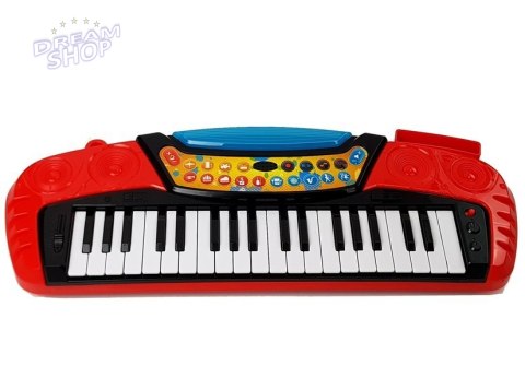 Keyboard ze Statywem Krzesełkiem 37 Klawiszy Czerwony Keyboard ze Statywem Krzesełkiem 37 Klawiszy Czerwony