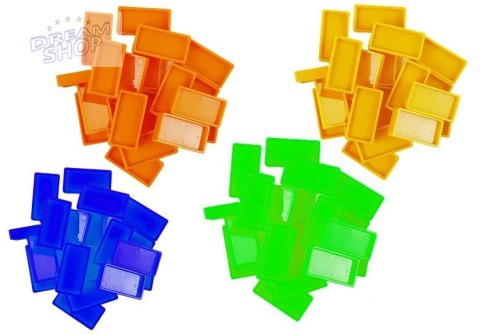 Lokomotywa LED Układa Domino Pociąg Klocki Układanka na Baterie