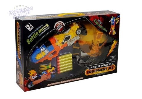 Pistolet na Strzałki Piankowe Robot 2w1 + Maska Pistolet na Strzałki Piankowe Robot 2w1 + Maska