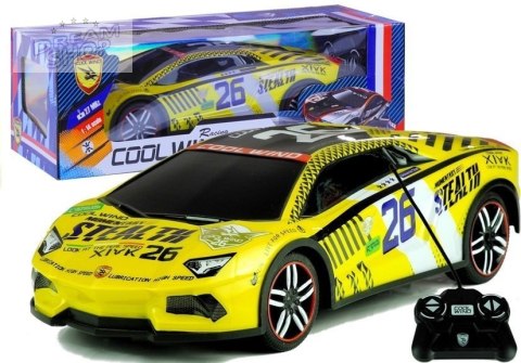 Auto Zdalnie Sterowane Sportowe Pilot R/C Żółte Auto Zdalnie Sterowane Sportowe Pilot R/C Żółte