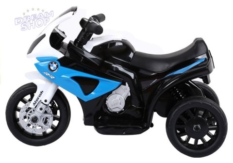 Motor na akumulator BMW S1000RR Trójkołowy Niebieski Motor na akumulator BMW S1000RR Trójkołowy Niebieski
