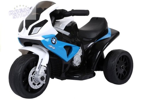 Motor na akumulator BMW S1000RR Trójkołowy Niebieski Motor na akumulator BMW S1000RR Trójkołowy Niebieski