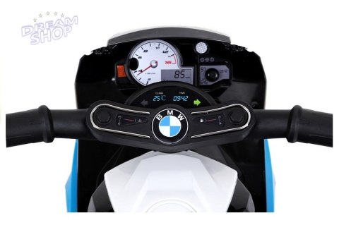 Motor na akumulator BMW S1000RR Trójkołowy Niebieski Motor na akumulator BMW S1000RR Trójkołowy Niebieski