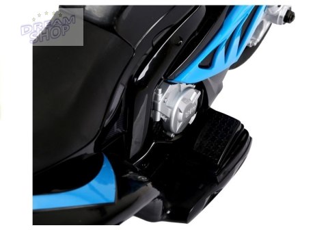 Motor na akumulator BMW S1000RR Trójkołowy Niebieski Motor na akumulator BMW S1000RR Trójkołowy Niebieski