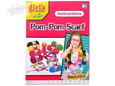 SZALIK Z POMPONAMI Zestaw z seri Zrób sobie ZA1695 SZALIK Z POMPONAMI Zestaw z seri Zrób sobie ZA1695