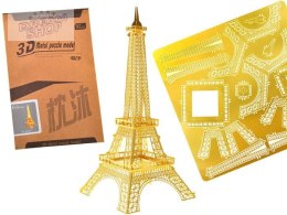 Złote Metalowe Puzzle 3D Wieża Eiffla ZA1716