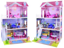 DUŻY Drewniany domek dla LALEK BARBIE meble ZA2122