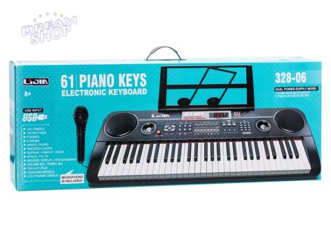Organy Keyboard + mikrofon 61klawisz 328-06 IN0082 Organy Keyboard + mikrofon 61klawisz 328-06 IN0082