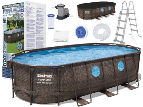 Bestway Basen stelażowy 549x274x122 okno 11w1 56716 Bestway Basen stelażowy 549x274x122 okno 11w1 56716