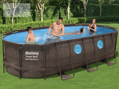 Bestway Basen stelażowy 549x274x122 okno 11w1 56716 Bestway Basen stelażowy 549x274x122 okno 11w1 56716