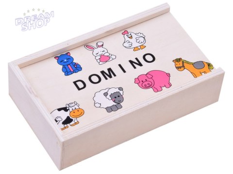 Obrazkowa gra Domino dla dzieci układanka kolorowe zwierzątka ZA2515 Obrazkowa gra Domino dla dzieci układanka kolorowe zwierzątka ZA2515