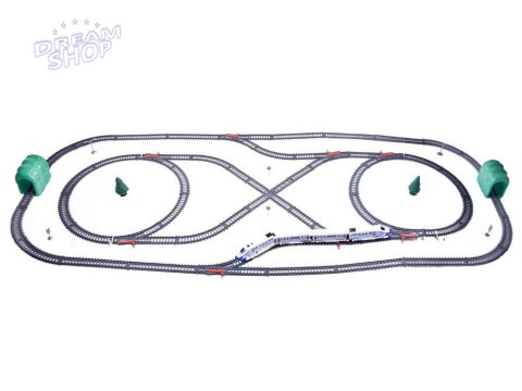 Nowoczesny Pociag pasażerski + wagony Kolejka 9m trasa ciuchcia RC0467 Nowoczesny Pociag pasażerski + wagony Kolejka 9m trasa ciuchcia RC0467