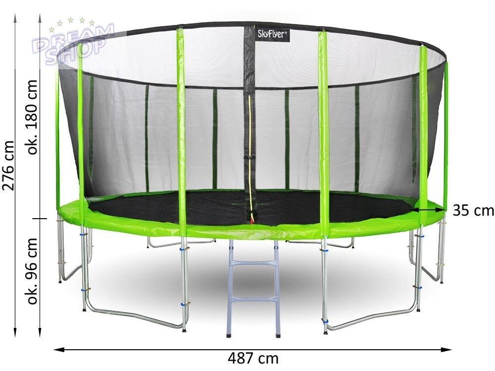Trampolina ogrodowa SKYFLYER RING 2w1 487cm 16FT Trampolina ogrodowa SKYFLYER RING 2w1 487cm 16FT