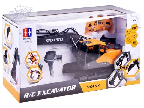 Duża koparka VOLVO 3w1 Zdalnie sterowana Pilot - 3 końcówki RC0495 Duża koparka VOLVO 3w1 Zdalnie sterowana Pilot - 3 końcówki RC0495