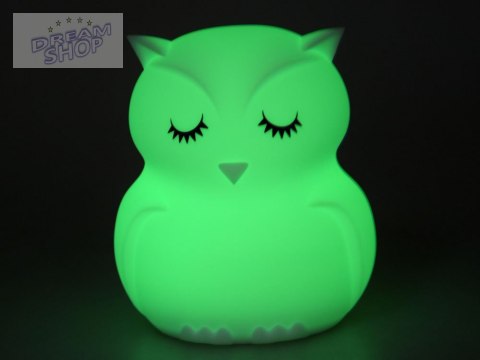 Sowa Silikonowa miękka lampka nocna led RBG + pilot ZA3295