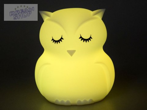 Sowa Silikonowa miękka lampka nocna led RBG + pilot ZA3295