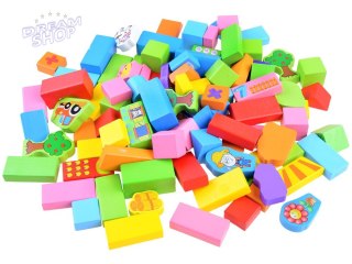 Kolorowe Klocki drewniane sorter farma 100e ZA3565