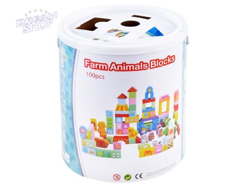 Kolorowe Klocki drewniane sorter farma 100e ZA3565 Kolorowe Klocki drewniane sorter farma 100e ZA3565