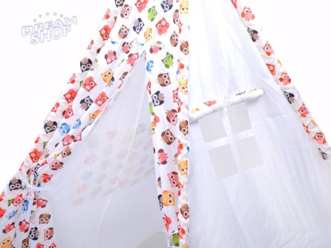 Namiot wigwam Tipi wesołe sowy dla dziecka ZA3508 Namiot wigwam Tipi wesołe sowy dla dziecka ZA3508