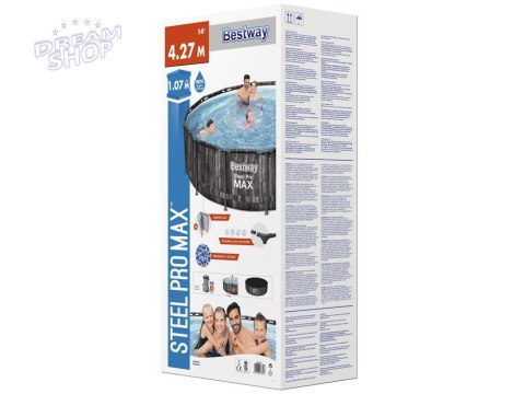 Basen Stelażowy 14FT 427x107 cm Steel Pro Max BESTWAY Basen Stelażowy 14FT 427x107 cm Steel Pro Max BESTWAY
