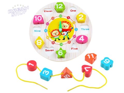 Drewniany edukacyjny Zegar z sorterem ZA3608 Drewniany edukacyjny Zegar z sorterem ZA3608