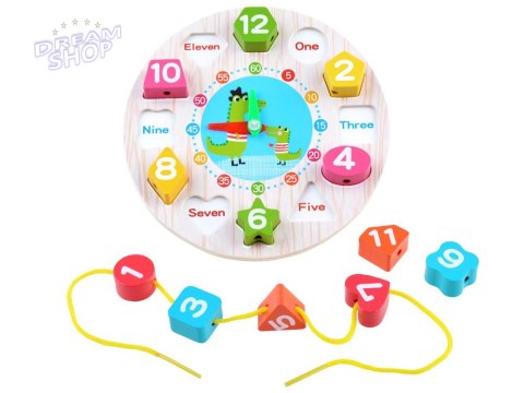 Drewniany edukacyjny Zegar z sorterem ZA3608 Drewniany edukacyjny Zegar z sorterem ZA3608