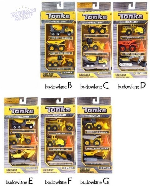 Maszyny budowlane Tonka Autka zestaw 3 szt ZA3617 Maszyny budowlane Tonka Autka zestaw 3 szt ZA3617