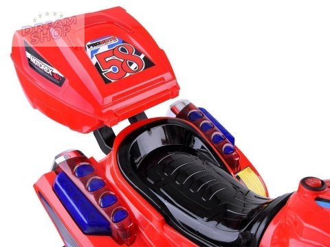 Motorek na akumulator kolorowe światła led PA0241 Motorek na akumulator kolorowe światła led PA0241