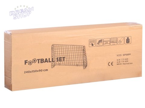 BRAMKA PIŁKARSKA 240x150x90cm dla dzieci SP0664 BRAMKA PIŁKARSKA 240x150x90cm dla dzieci SP0664