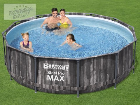 Bestway Basen stelażowy 366x100cm 8w1 drewno 5614X Bestway Basen stelażowy 366x100cm 8w1 drewno 5614X