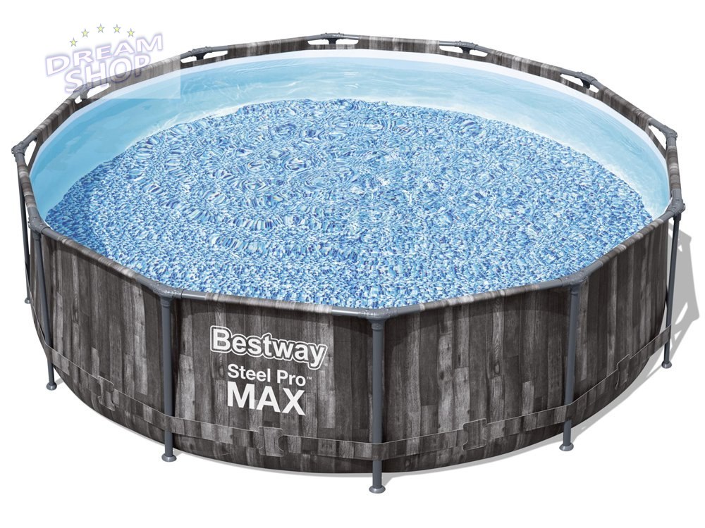 Bestway Basen stelażowy 366x100cm 8w1 drewno 5614X Bestway Basen stelażowy 366x100cm 8w1 drewno 5614X