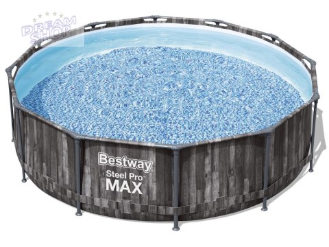 Bestway Basen stelażowy 366x100cm 8w1 drewno 5614X Bestway Basen stelażowy 366x100cm 8w1 drewno 5614X