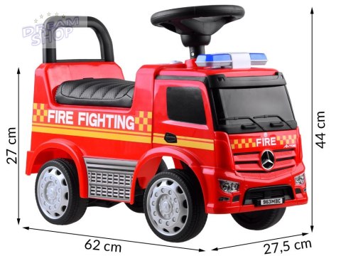 Jeździk Mercedes STRAŻ POŻARNA autko pchacz ZA3689 Jeździk Mercedes STRAŻ POŻARNA autko pchacz ZA3689