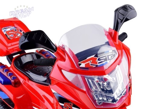 Motorek na akumulator kolorowe światła led PA0241 Motorek na akumulator kolorowe światła led PA0241