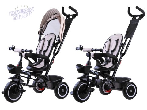 Rowerek trójkołowy Tiny Bike 3w1 beżowy z daszkiem SP0650 Rowerek trójkołowy Tiny Bike 3w1 beżowy z daszkiem SP0650