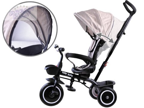 Rowerek trójkołowy Tiny Bike 3w1 beżowy z daszkiem SP0650 Rowerek trójkołowy Tiny Bike 3w1 beżowy z daszkiem SP0650