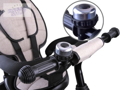 Rowerek trójkołowy Tiny Bike 3w1 beżowy z daszkiem SP0650 Rowerek trójkołowy Tiny Bike 3w1 beżowy z daszkiem SP0650