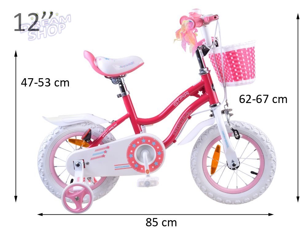RoyalBaby Rower dziewczęcy STAR GIRL 12cal RB12G-1 RoyalBaby Rower dziewczęcy STAR GIRL 12cal RB12G-1