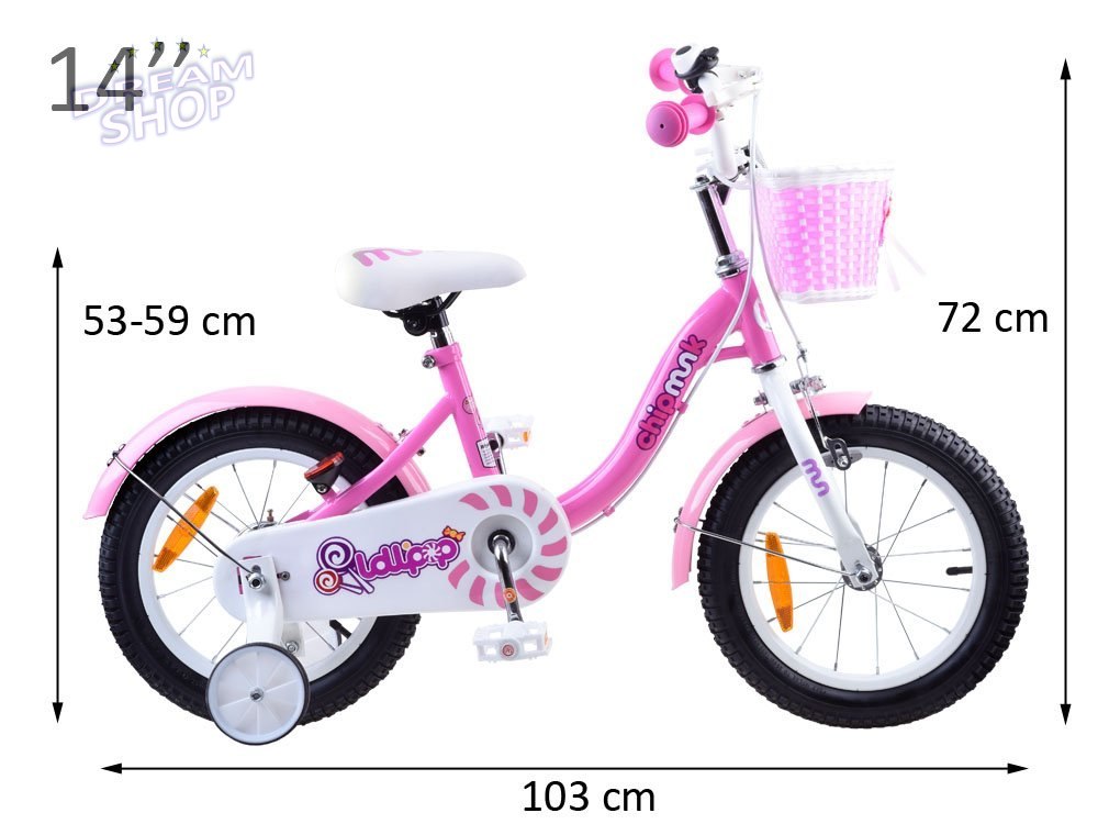 RoyalBaby dziewczęcy Rower 14" Chipmunk MM CM14-2 RoyalBaby dziewczęcy Rower 14" Chipmunk MM CM14-2