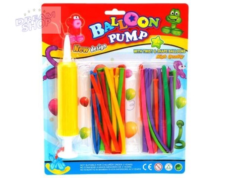 Długie balony do modelowania + pompka ZA1546