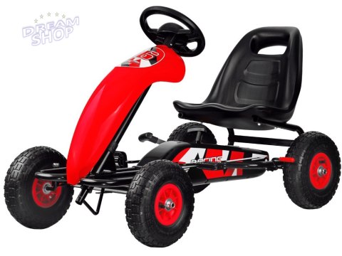 Sportowy GOKART na pedała pompowane koła SP0531 Sportowy GOKART na pedała pompowane koła SP0531
