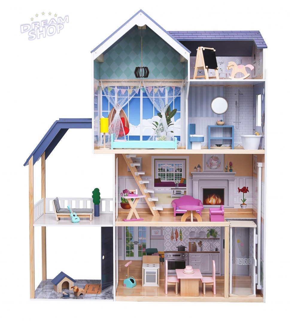 Domek dla lalek xxl Rezydencja Maya 28 el. Ecotoys Domek dla lalek xxl Rezydencja Maya 28 el. Ecotoys