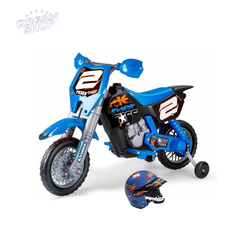 FEBER Motocykl Cross Pojazd na Akumulator RIDER 6V dla Dzieci + Kask FEBER Motocykl Cross Pojazd na Akumulator RIDER 6V dla Dzieci + Kask