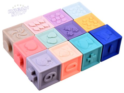 Miękkie sensoryczne klocki maluszka 12 szt. ZA3928 Miękkie sensoryczne klocki maluszka 12 szt. ZA3928