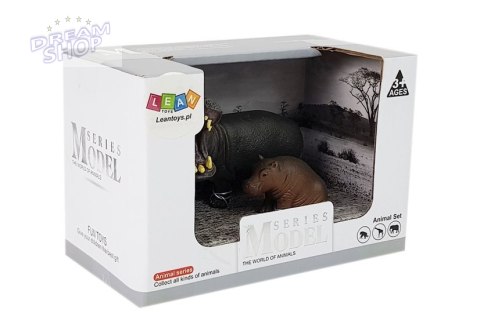 Zestaw Figurek Zwierzęta Afryka Hipopotam Zebra Zestaw Figurek Zwierzęta Afryka Hipopotam Zebra